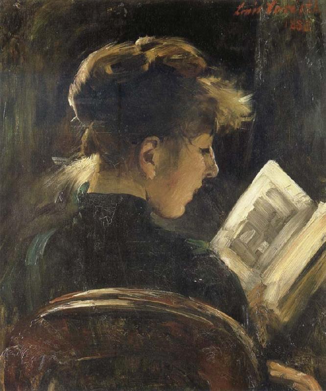 Lovis Corinth Girl Reading oil painting picture